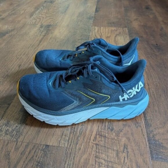 Hoka One One Arahi 5 Rubber-Trimmed Mesh Running Sneakers - Blue Size 9 2E-Wide main image 9
